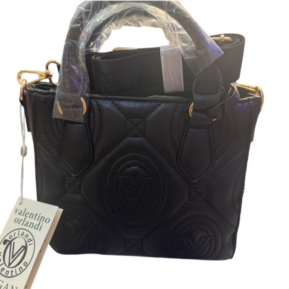 Valentino Orlandi Black Vegan Leather Women's Bag - Picture 9 of 10